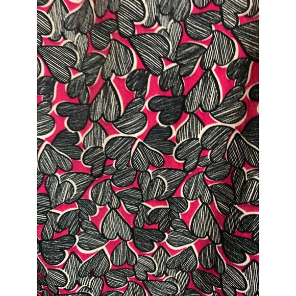 NWT Worthington Heart Print Top Women's Size XL Business Casual Pink Office I10 - Picture 3 of 5
